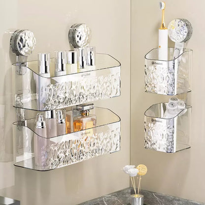 Badezimmer Regal mit Saugnapf | Stabiler Halt ohne Bohren