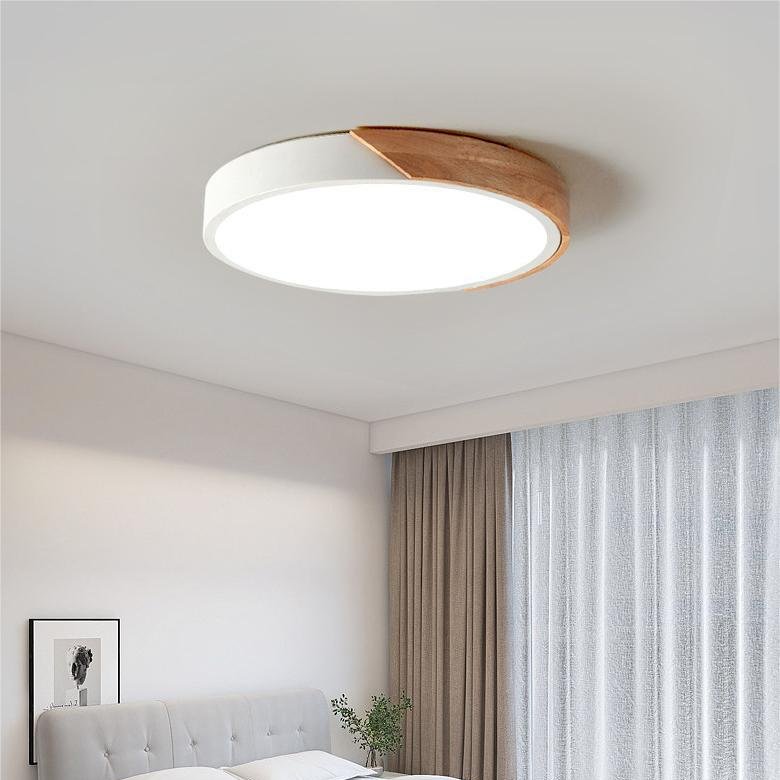 Nordische Holzmakrone Deckenleuchte Schweiz | Kreisförmiges Holz Design