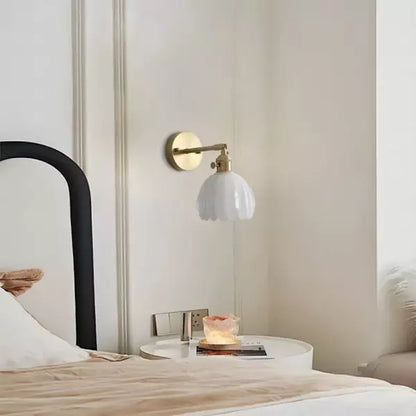 Retro Blumen Wandleuchte | Glas